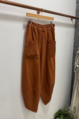 Rust Cotton Cocoon Trousers