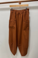 Rust Cotton Cocoon Trousers