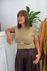 Caramel Ribbed Top
