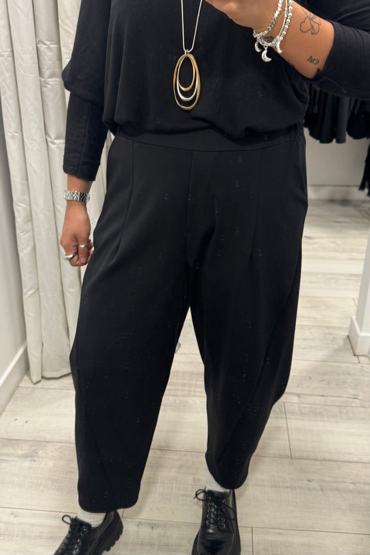 Black Premium Crop Trouser
