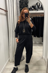 Black Premium Crop Trouser
