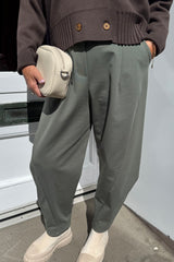 Khaki Premium Crop Trouser