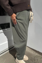Khaki Premium Crop Trouser