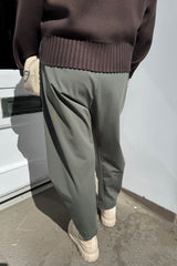 Khaki Premium Crop Trouser