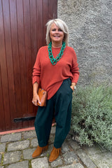 Bottle Green Premium Crop Trouser