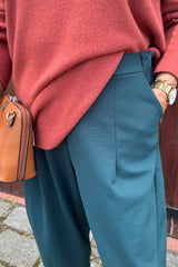 Bottle Green Premium Crop Trouser