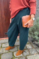 Bottle Green Premium Crop Trouser