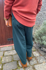 Bottle Green Premium Crop Trouser