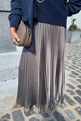 Mocha Pleated Skirt