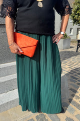 Bottle Green Pleated Trouser
