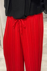 Red Pleated Trouser