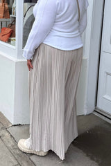 Cream Pleated Trousers