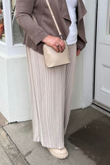 Cream Pleated Trousers
