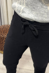 Black Crinkle Magic Trousers