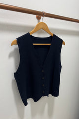 Navy Knitted Vest