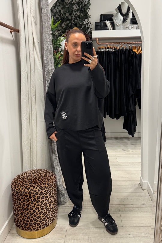 Black Scuba Lounge Set