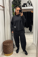 Black Scuba Lounge Set