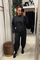 Black Scuba Lounge Set