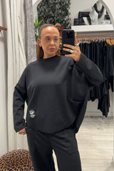 Black Scuba Lounge Set