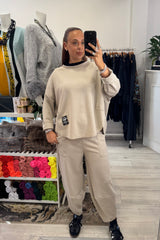 Beige Scuba Lounge Set