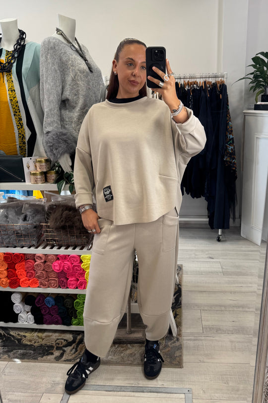 Beige Scuba Lounge Set