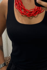 Black Zara Stretchy Basic Vest Top