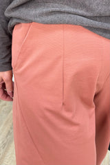 Coral Pink Premium Crop Trouser