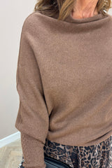 Chocolate Brown Slouch Jumper