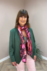 Forest Green Suedette Waterfall Jacket