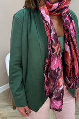 Forest Green Suedette Waterfall Jacket