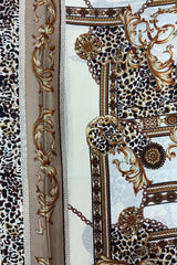The Cream Vintage Leopard Silk Scarf