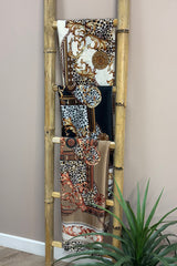 The Cream Vintage Leopard Silk Scarf