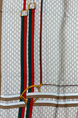 The Beige Buckle Silk Scarf