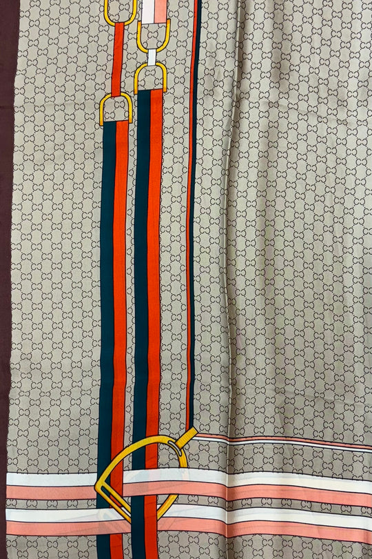 The Caramel Buckle Silk Scarf