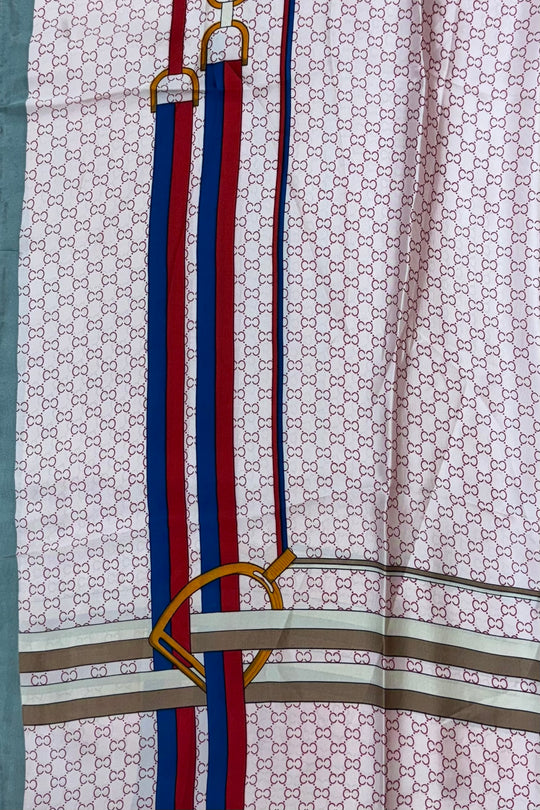 The Pink Buckle Silk Scarf