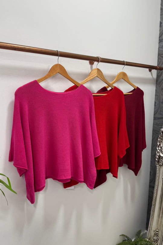 Burgundy Maggie Knit Jumper