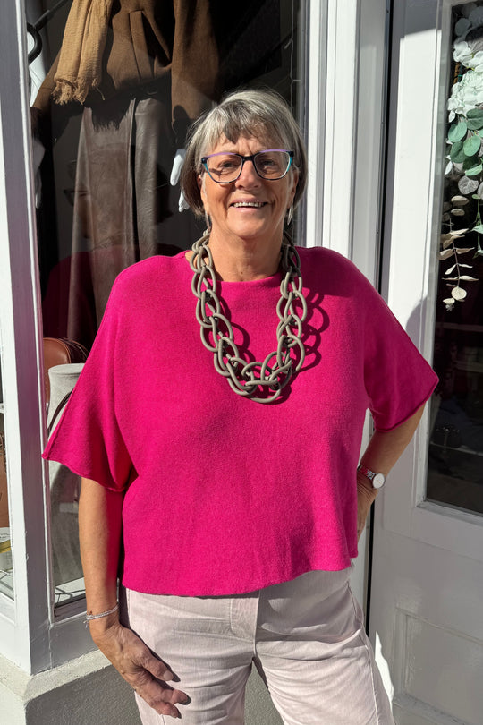 Fuchsia Pink Maggie Knit Jumper