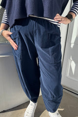 Navy Cord Cocoon Trousers