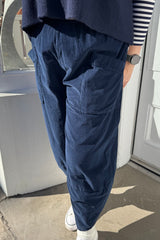 Navy Cord Cocoon Trousers