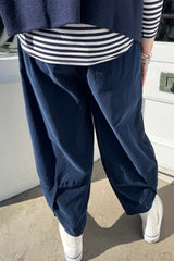 Navy Cord Cocoon Trousers