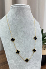 Black and Gold Clover Jewellery