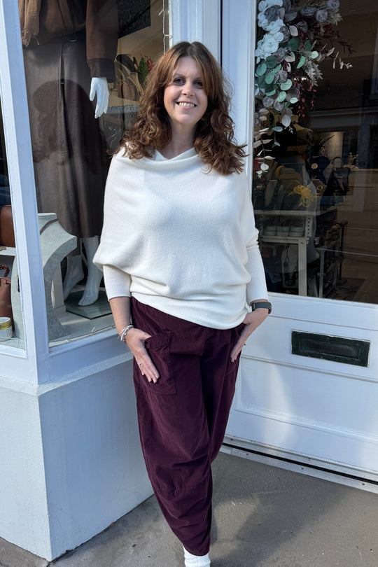 Grape Cord Cocoon Trousers