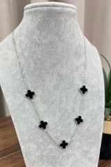 Black and Silver Clover Jewellery