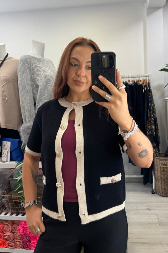 Black and Cream No.5 Cardigan