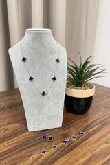 Navy and Gold Clover Jewellery