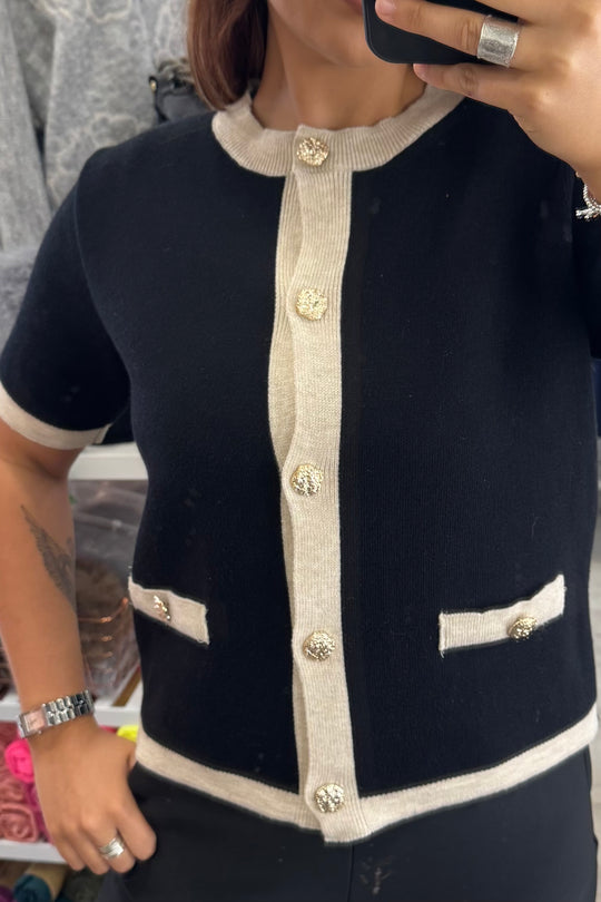 Black and Cream No.5 Cardigan