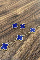 Navy and Gold Clover Jewellery
