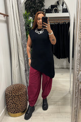 Burgundy Cord Cocoon Trousers