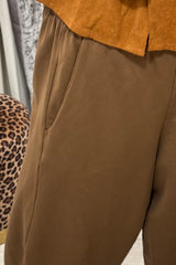 Caramel Barrel Leg Trousers