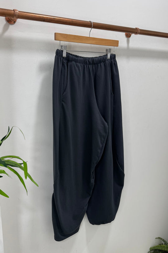 Charcoal Barrel Leg Trousers